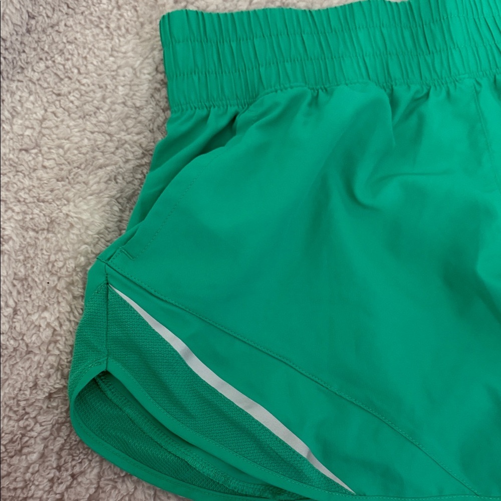 Green Women's Athletic Shorts - Picture 3 of 4